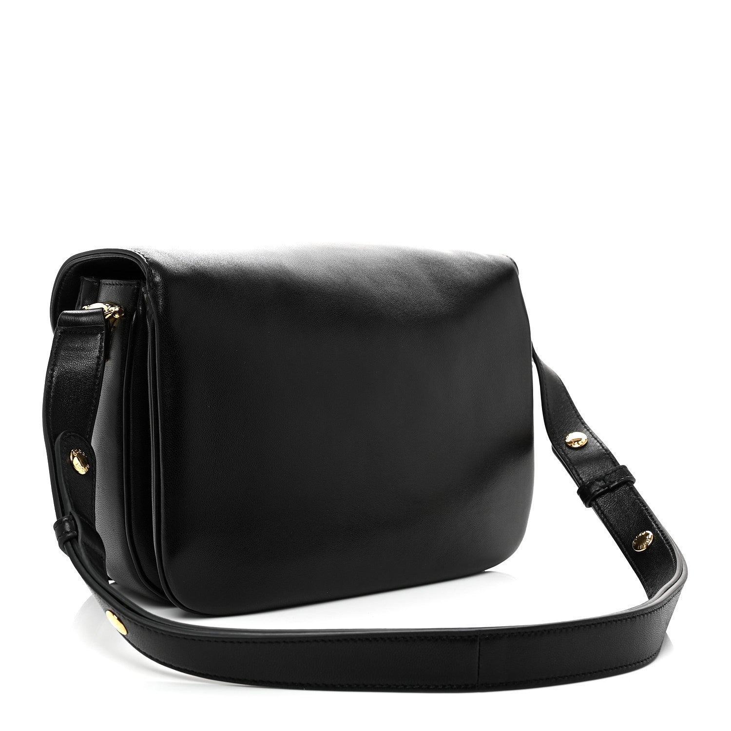 Gucci Calfskin Horsebit 1955 Aura Small Shoulder Bag Black