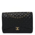 Chanel Caviar Quilted Maxi Double Flap Black