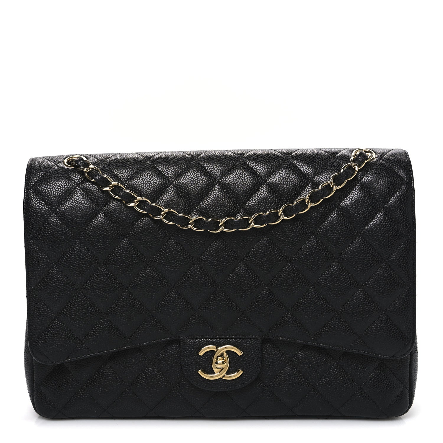 Chanel Caviar Quilted Maxi Double Flap Black