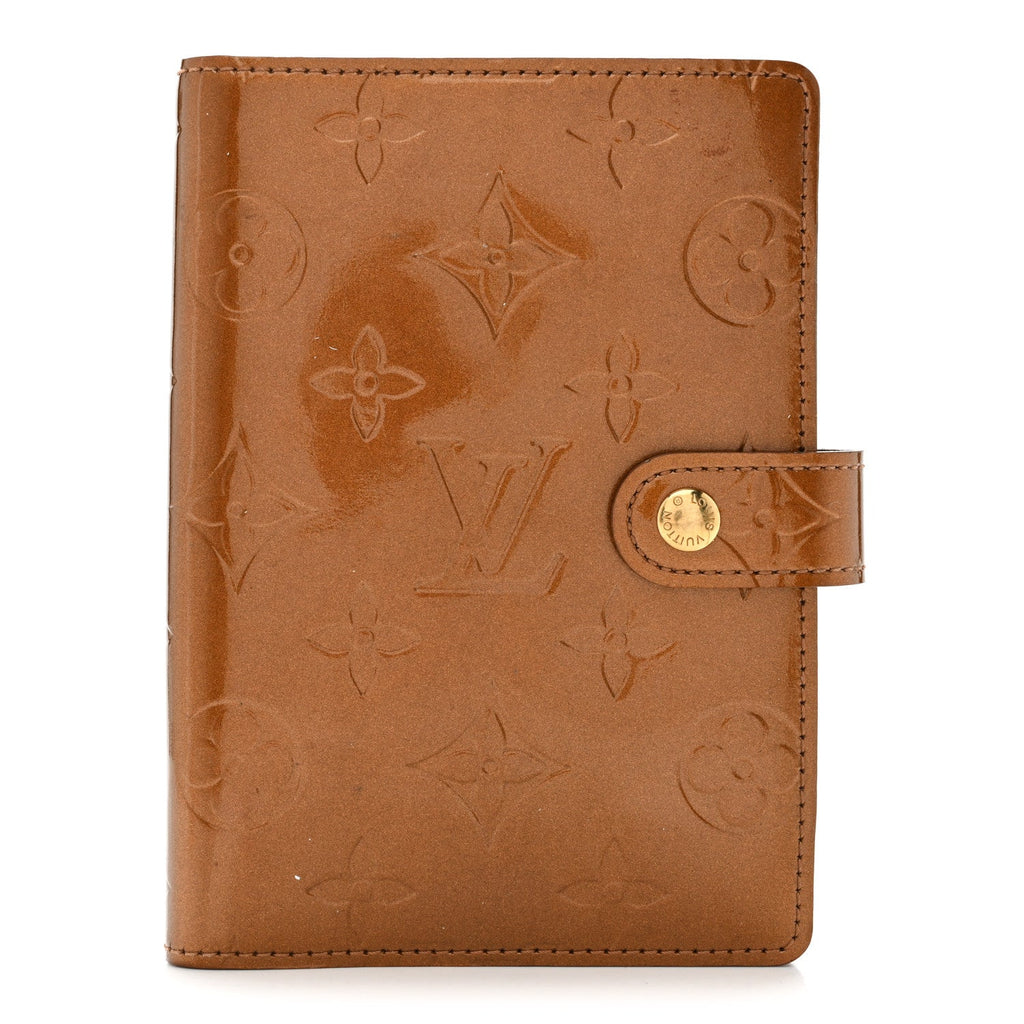 Louis Vuitton Vernis Small Ring Agenda Cover Bronze