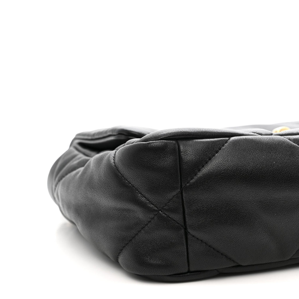 Chanel Lambskin Quilted Medium Chanel 19 Flap Black