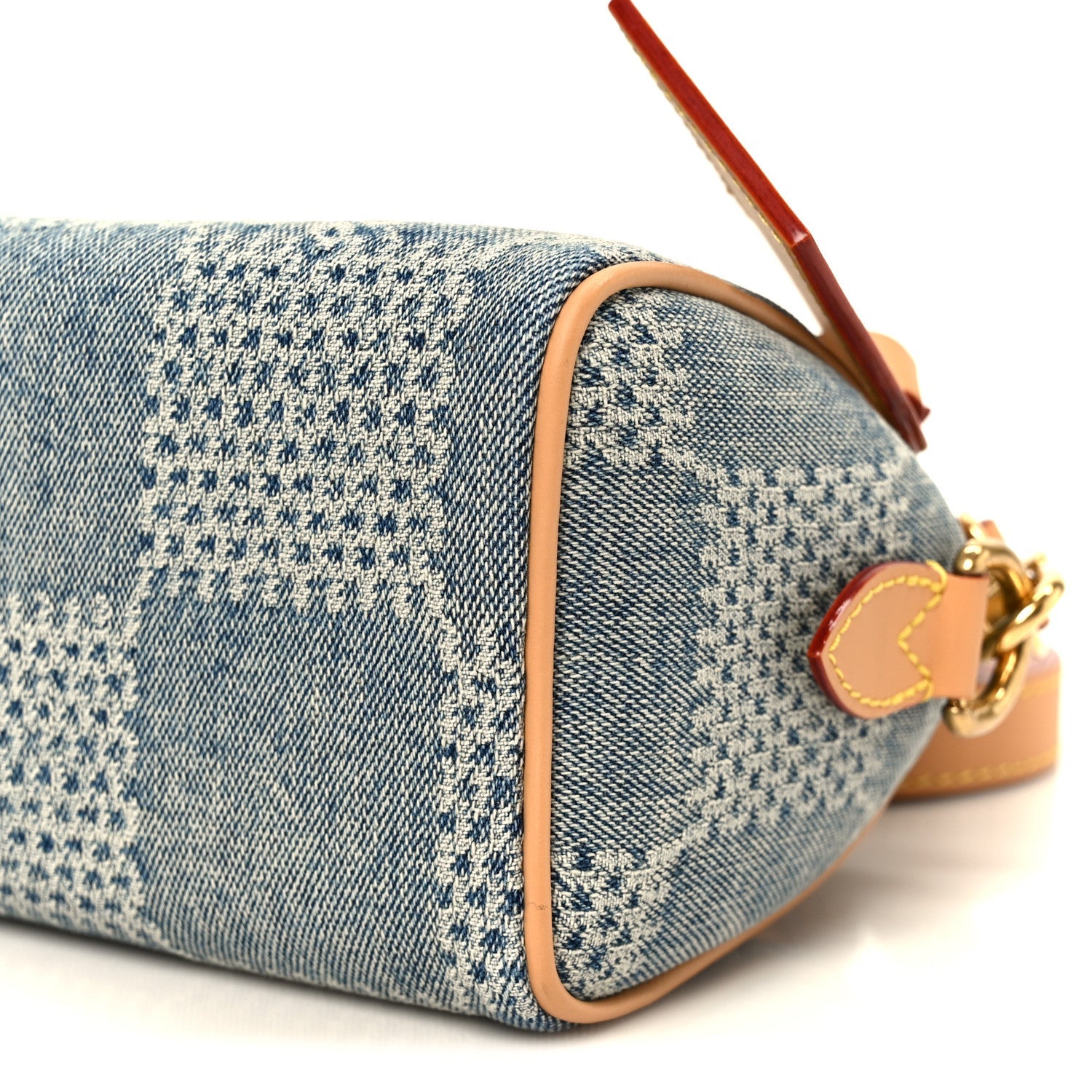 Louis Vuitton Damier Denim 3D Speedy Bandouliere 18 Bleu