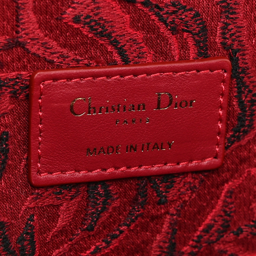 Christian Dior Velvet Rose Medium Caro Bag Rouge