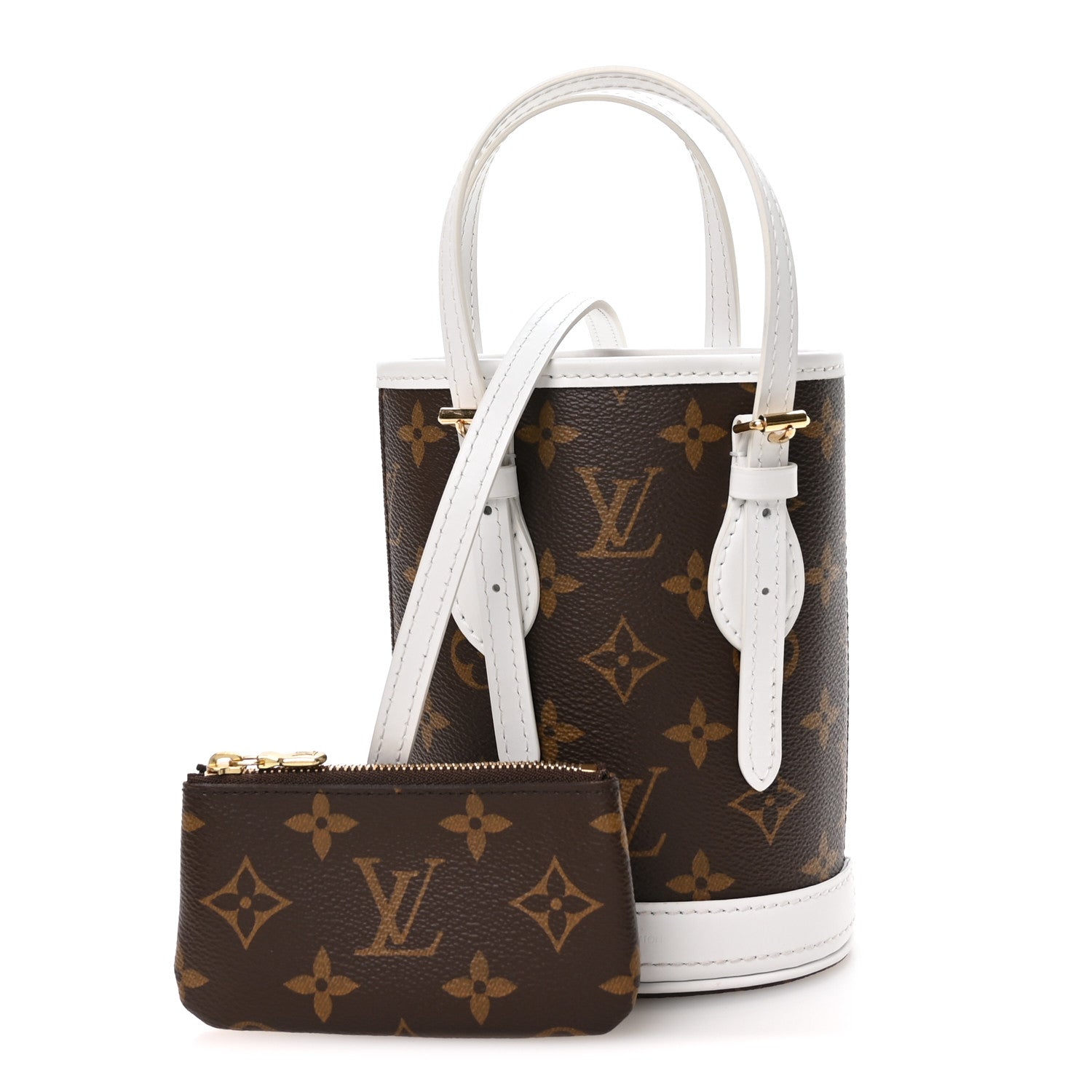 Louis Vuitton Monogram LV Match Nano Bucket Bag White