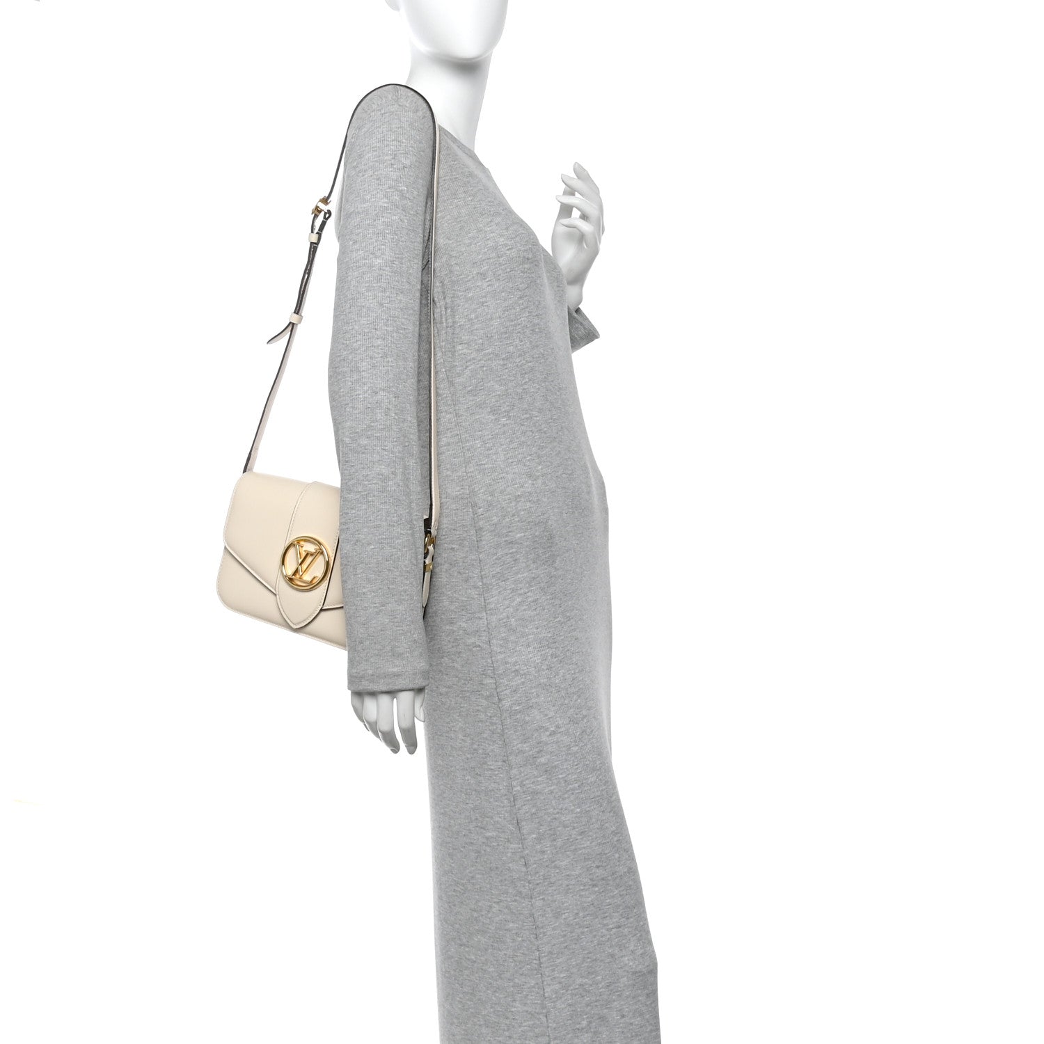 Louis Vuitton Smooth Calfskin LV Pont 9 Cream