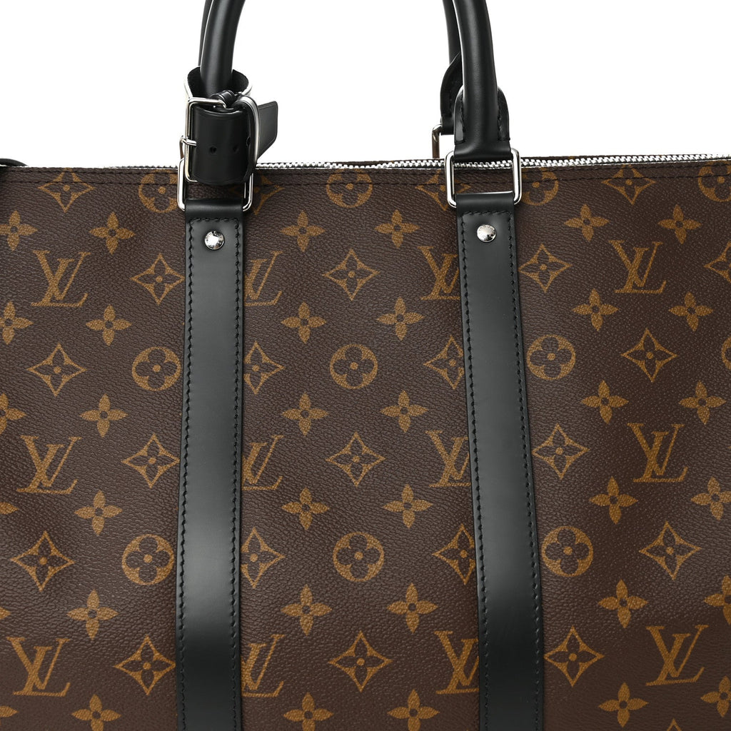 Louis Vuitton Monogram Macassar Keepall Bandouliere 45