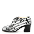 Mirror Facets Lace Up Boots 36.5 Silver