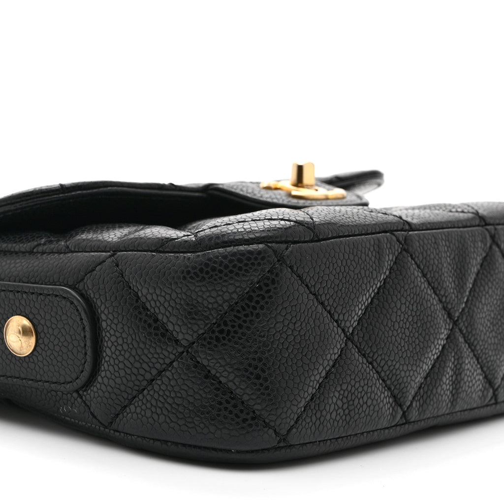 Chanel Caviar Quilted Mini Chain Flap Black