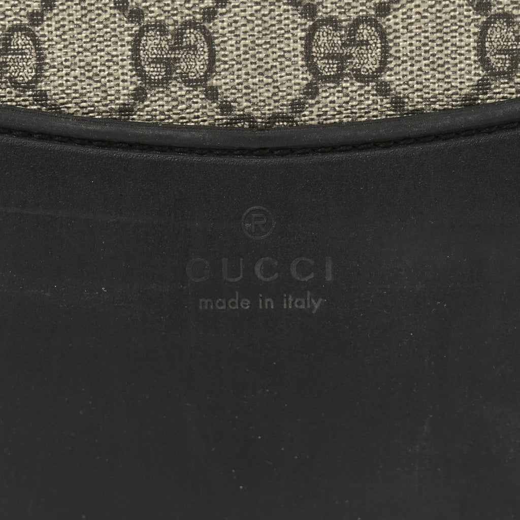 Gucci GG Supreme Monogram Four Wheel Suitcase Black