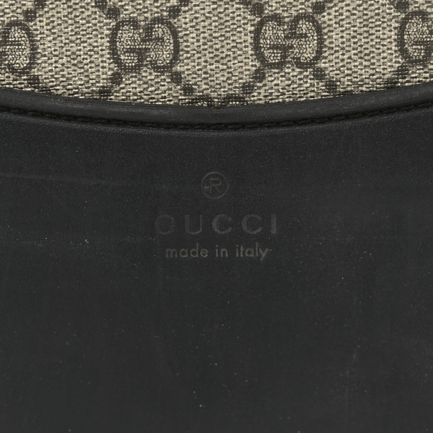 Gucci GG Supreme Monogram Four Wheel Suitcase Black