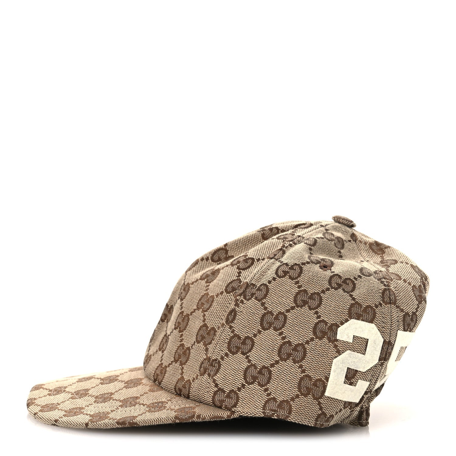 Gucci Monogram Patch Logo Soft Baseball Hat S Beige Cocoa