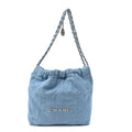 Chanel Denim Quilted Chanel 22 Light Blue