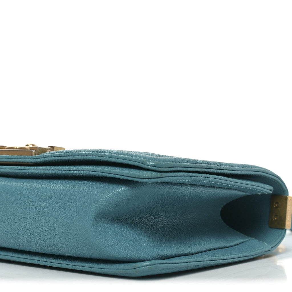 Chanel Caviar Quilted Medium Boy Flap Turquoise