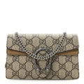 Gucci GG Supreme Monogram Super Mini Dionysus Shoulder Bag Taupe
