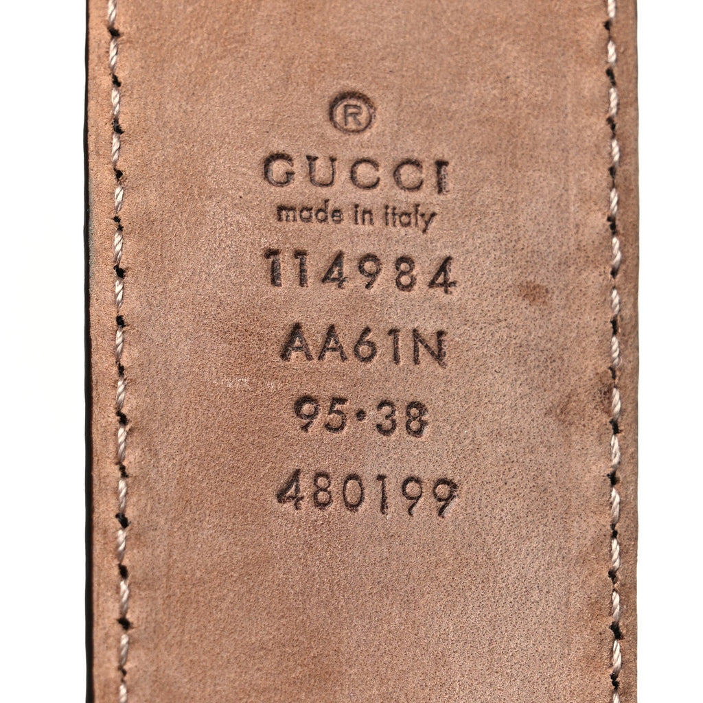 Gucci Calfskin Interlocking G Belt 95 38 Dark Brown