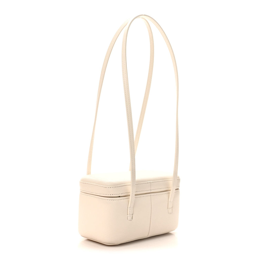 Chanel Shiny Caviar Preppy Coco Long Vanity With Strap White