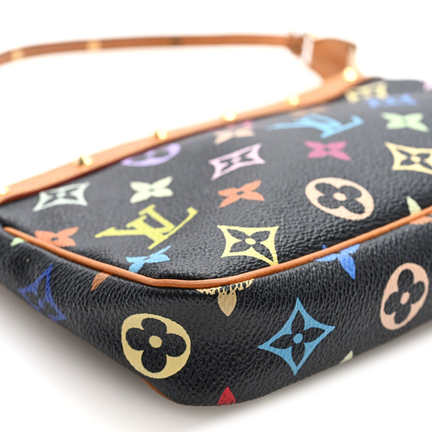 Louis Vuitton Monogram Multicolor Pochette Accessories Black