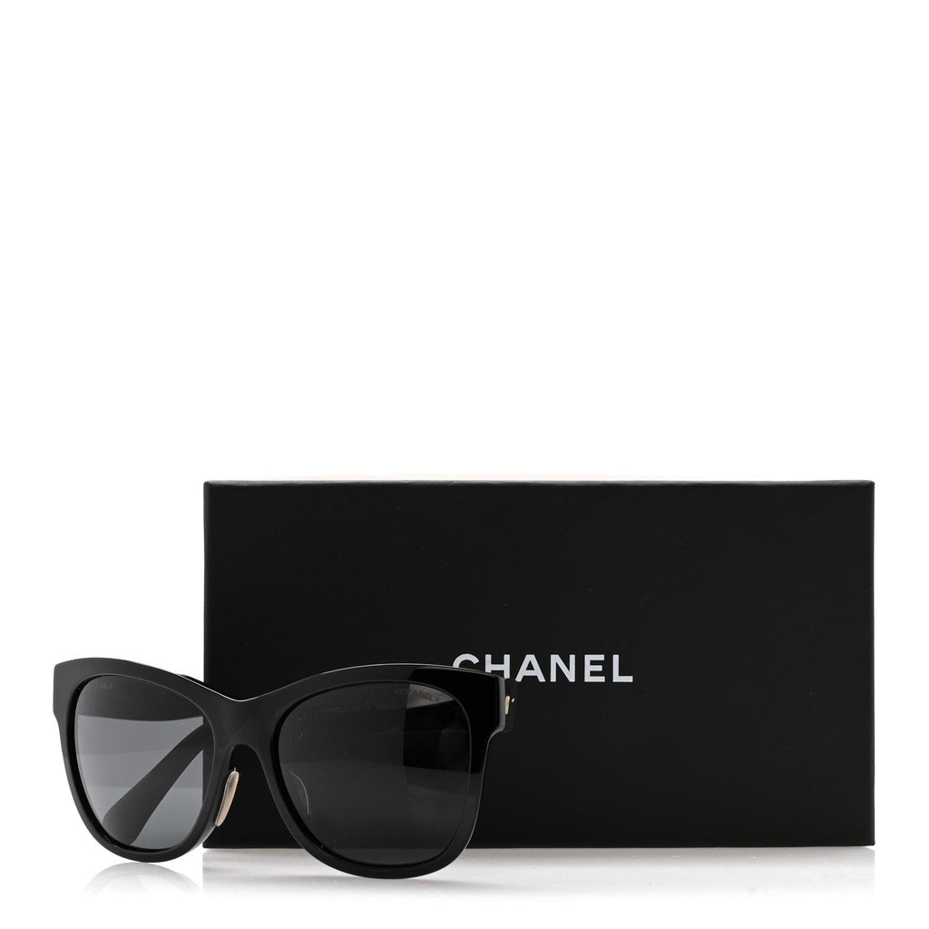 Acetate Square CC Sunglasses 5380-A Black