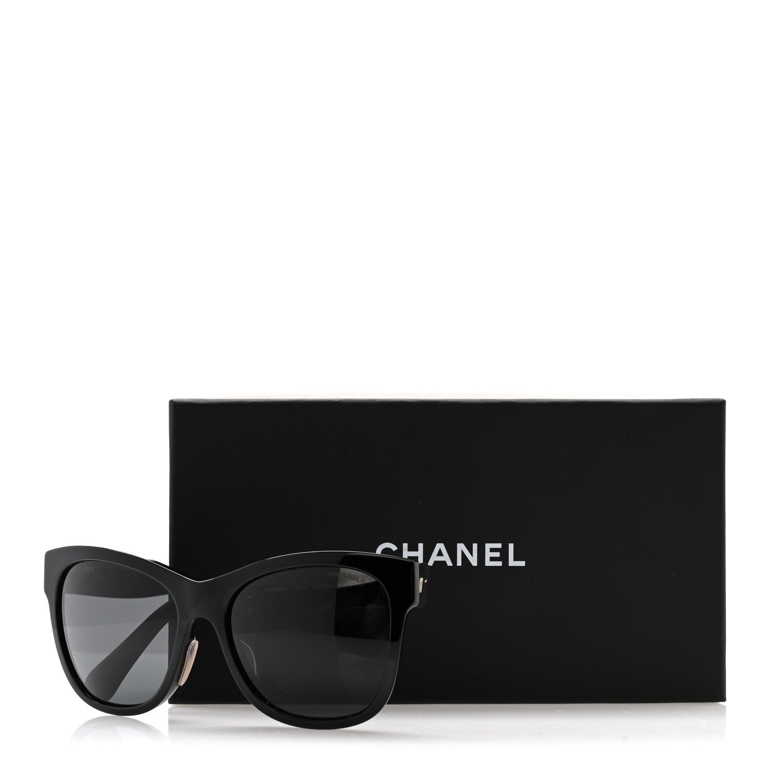 Acetate Square CC Sunglasses 5380-A Black