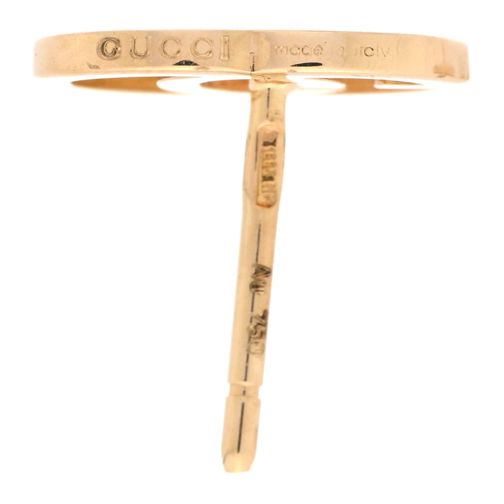 Gucci 18K Yellow Gold GG Tissue Stud Earrings