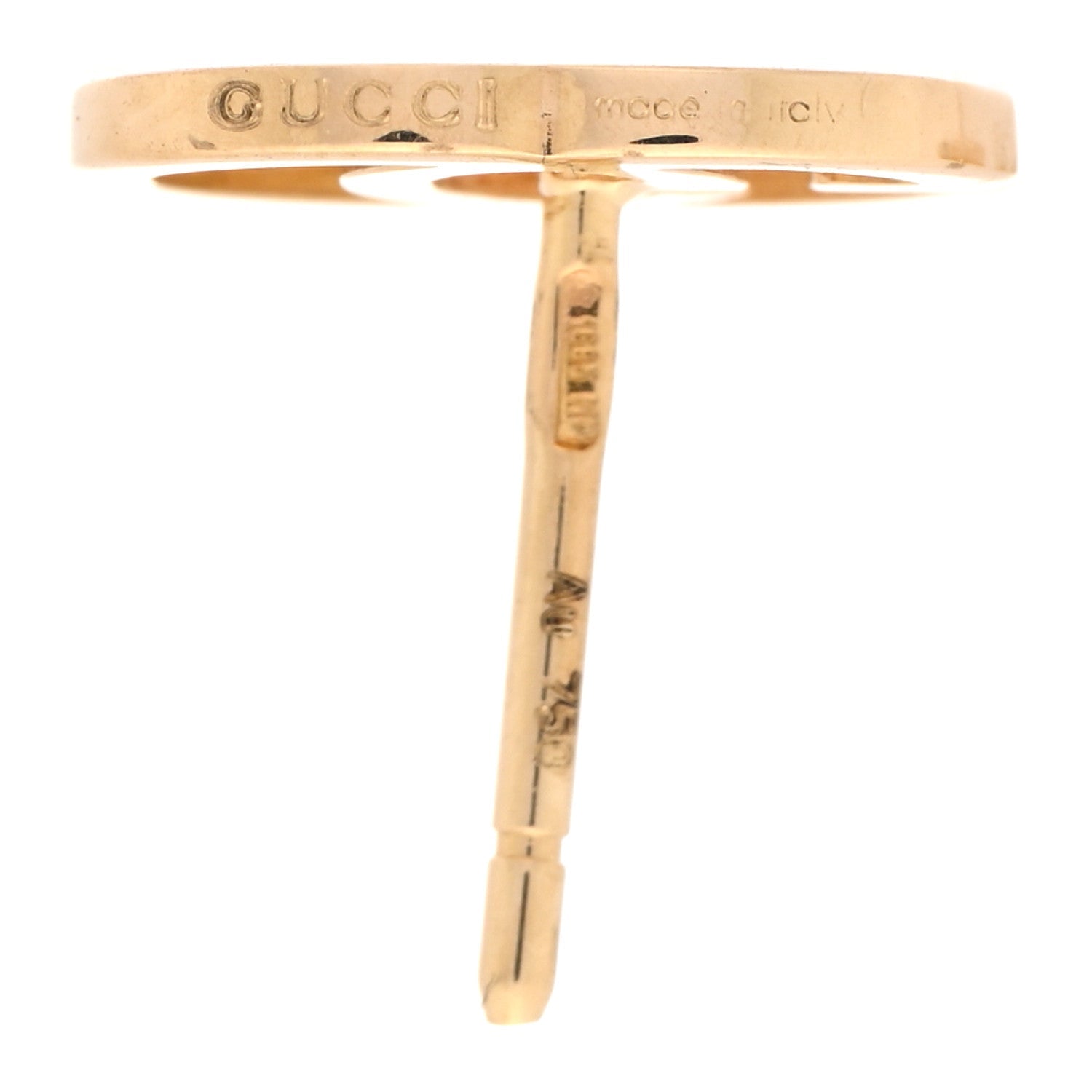 Gucci 18K Yellow Gold GG Tissue Stud Earrings
