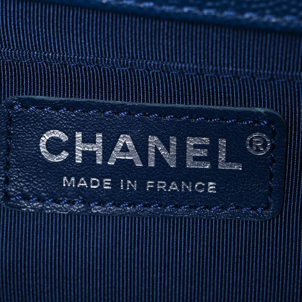 Chanel Caviar Quilted Medium Boy Flap Dark Blue