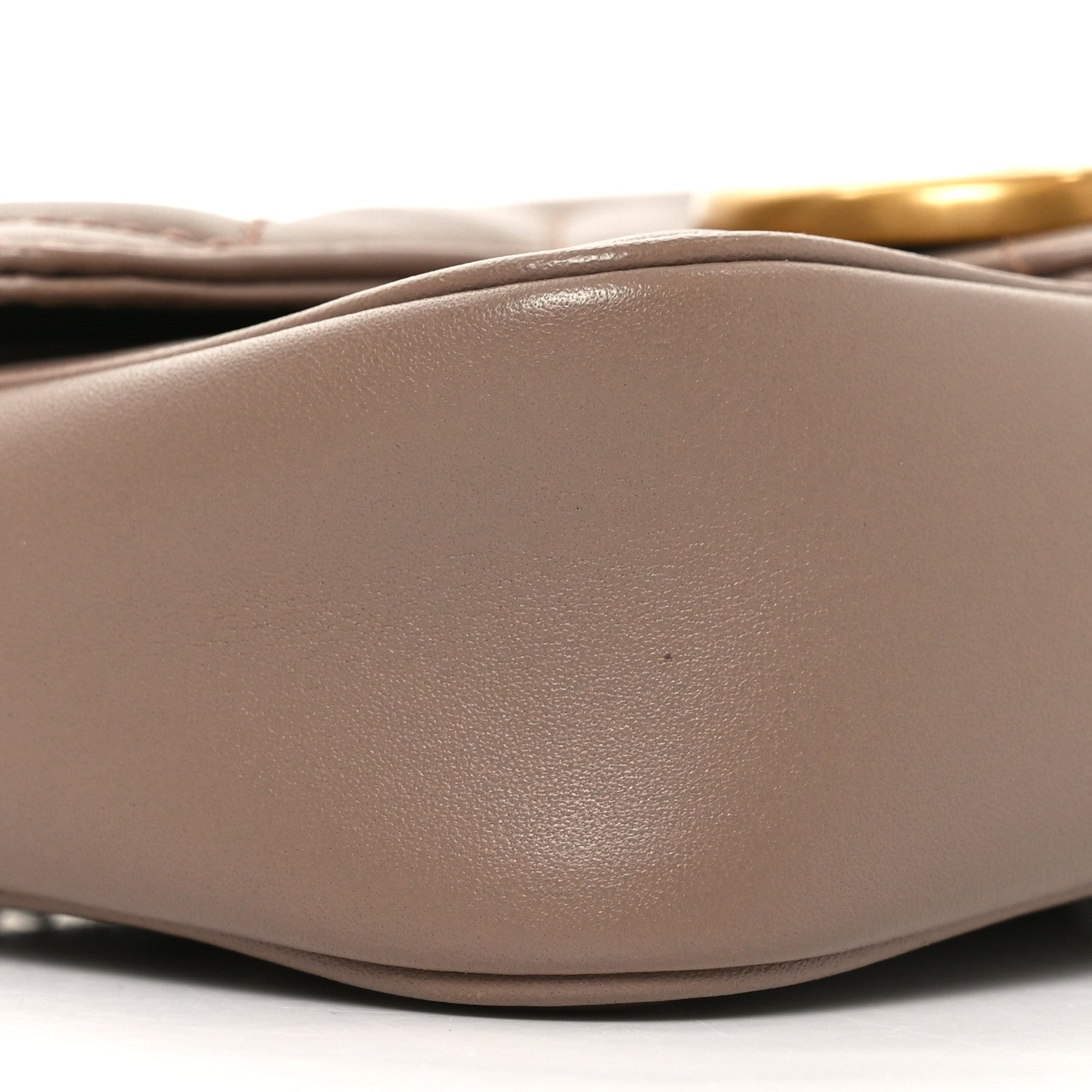 Gucci Calfskin Matelasse Super Mini GG Marmont Shoulder Bag Porcelain Rose