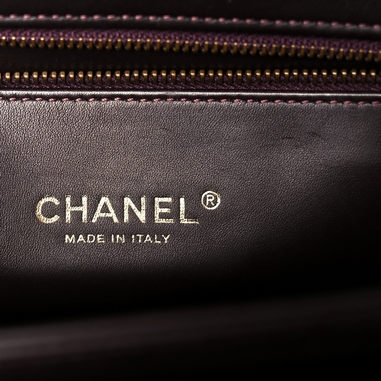 Chanel Lizard Lambskin Quilted Large Perfect Edge Flap Burgundy