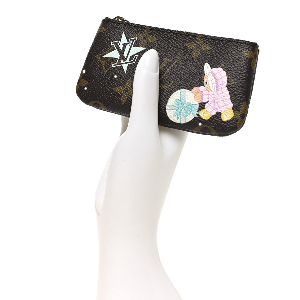 Louis Vuitton Monogram 2025 Christmas Animation Key Pouch Azur Frost