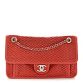Chanel Perforated Calfskin Large Up In The Air Flap Red