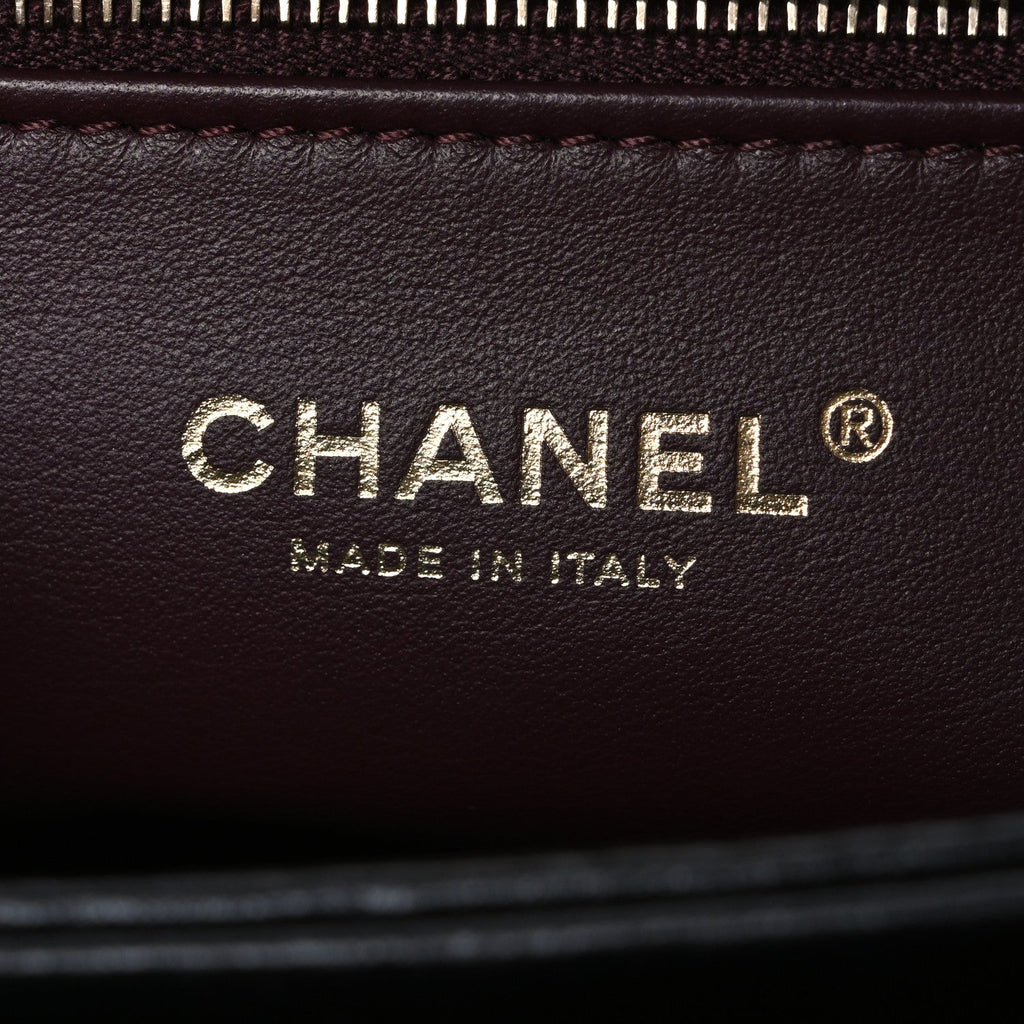 Chanel Lambskin Quilted Medium Trendy CC Flap Dual Handle Bag Black
