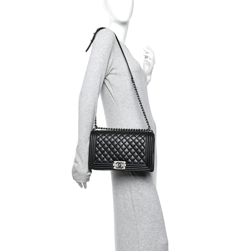 Chanel Caviar Quilted New Medium Boy Flap Black
