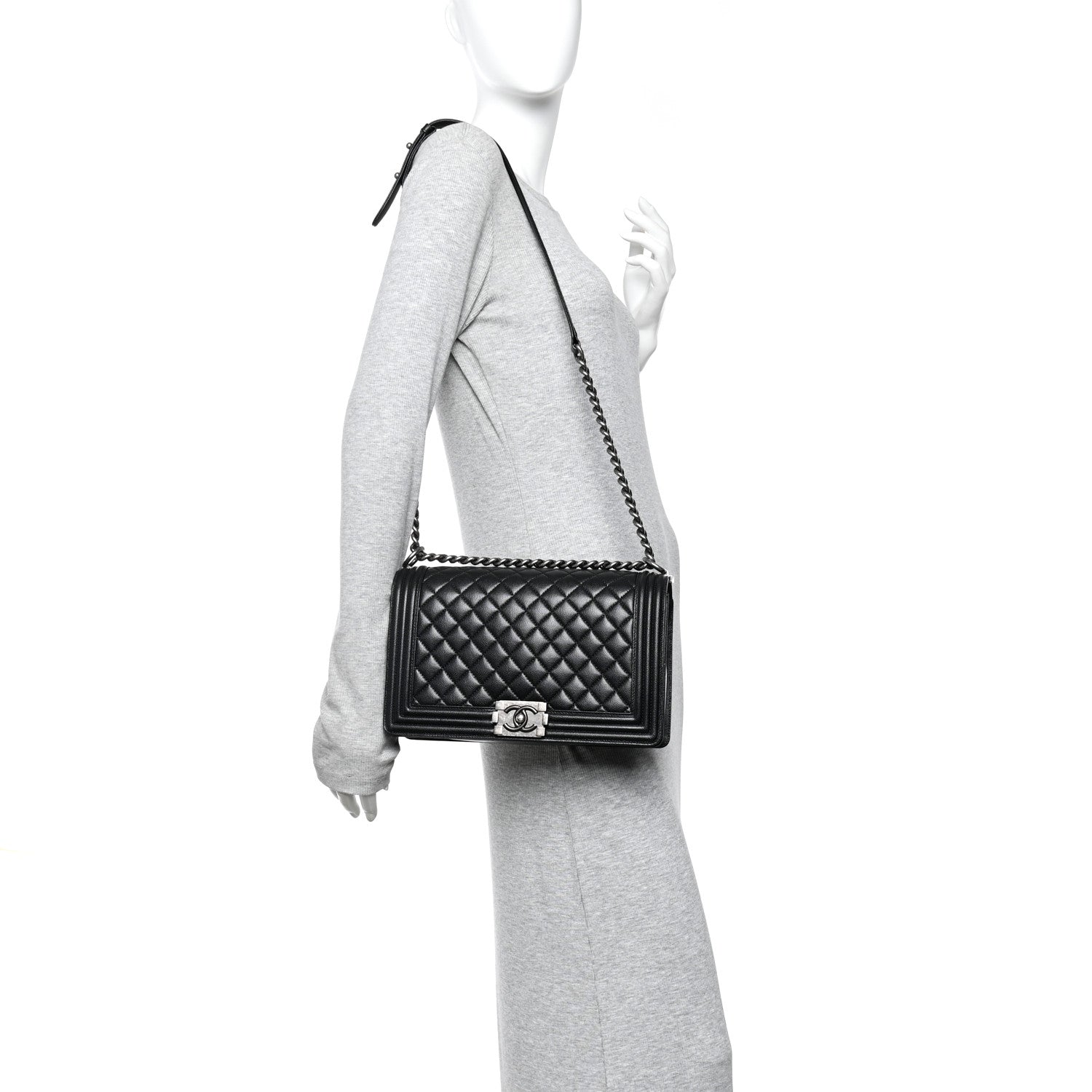 Chanel Caviar Quilted New Medium Boy Flap Black
