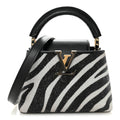 Louis Vuitton Swarovski Calfskin Capucines Mini Zebra