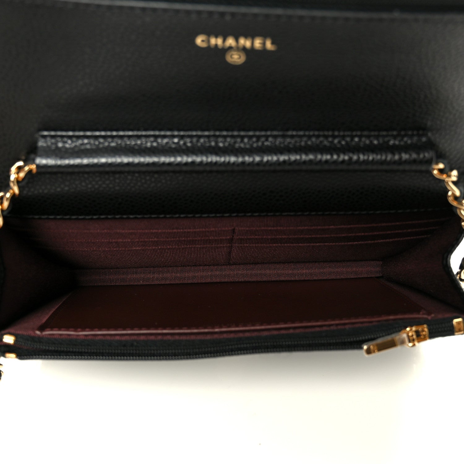 Chanel Caviar Quilted Wallet on Chain WOC Black