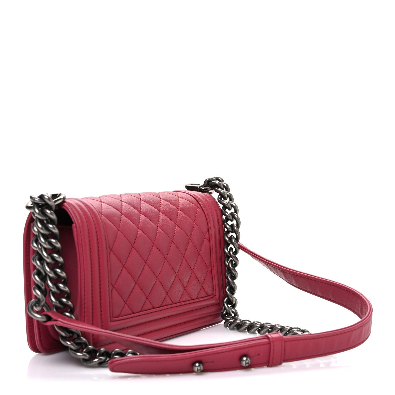 Chanel Calfskin Quilted Small Boy Flap Dark Pink