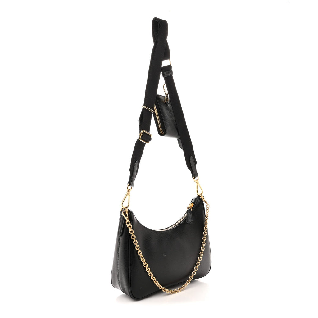 Prada Saffiano Lux Re-Edition 2005 Shoulder Bag Black