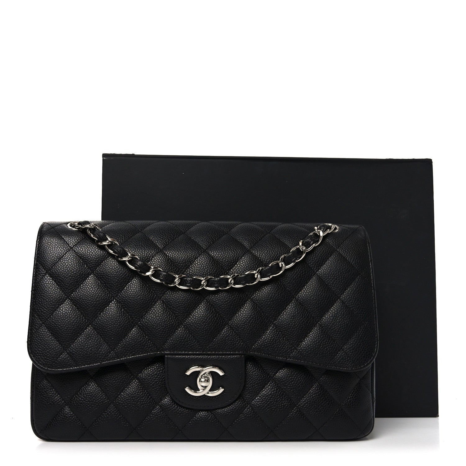 Chanel Caviar Quilted Jumbo Double Flap Black