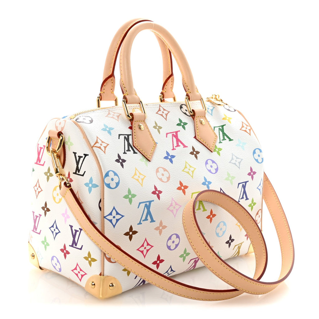 Louis Vuitton LV X TM Monogram Multicolor Speedy Bandouliere 25 White