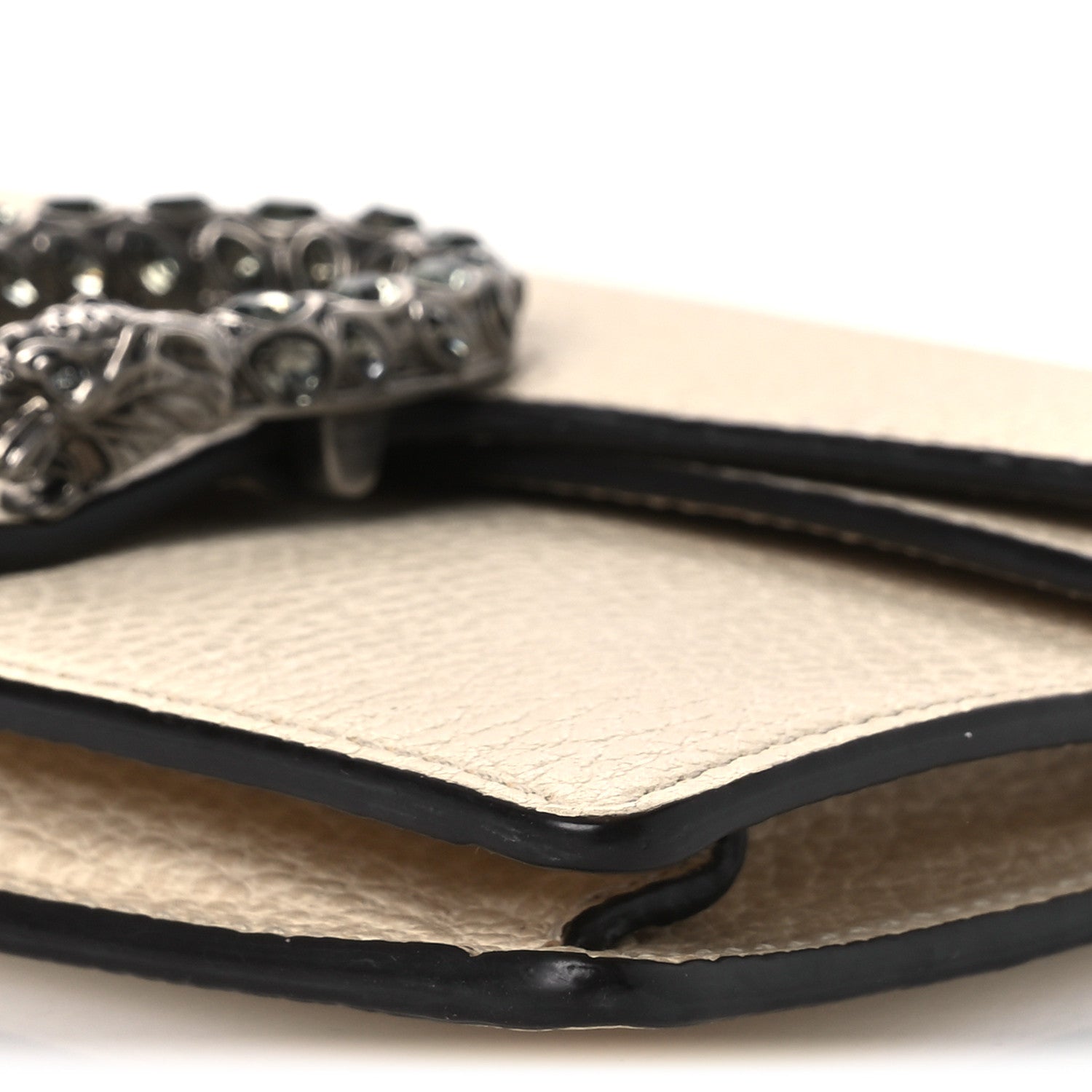 Gucci Dollar Calfskin Crystal Super Mini Dionysus Shoulder Bag Mystic White Black Diamond