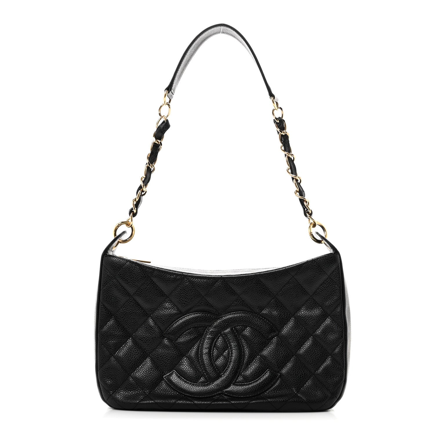 Chanel Caviar Quilted Timeless CC Shoulder Bag Black