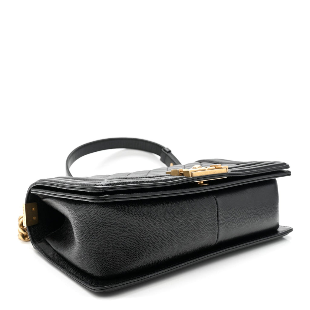 Chanel Caviar Quilted Medium Boy Flap Black