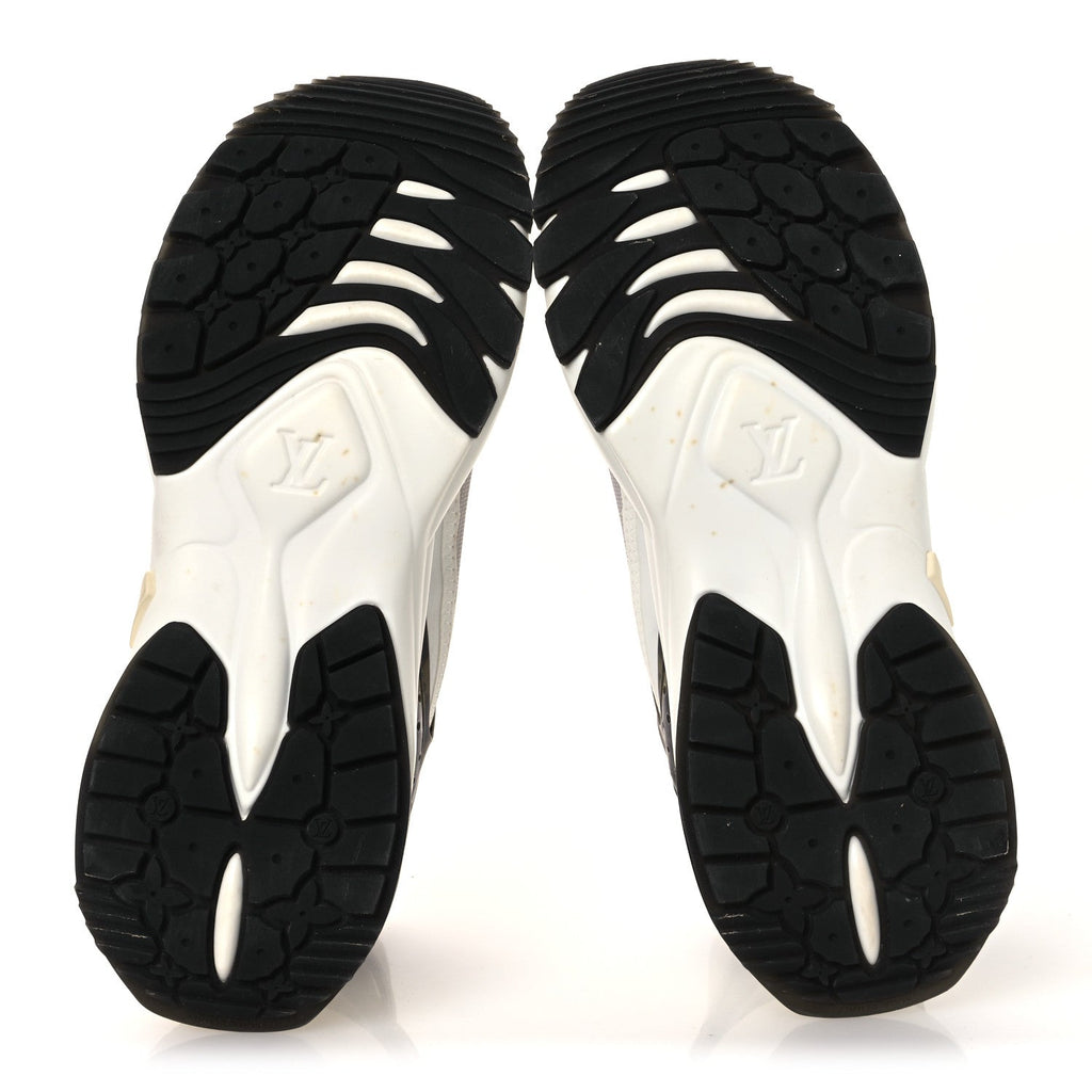 Louis Vuitton Monogram Calfskin Run 55 Sneakers 38 White
