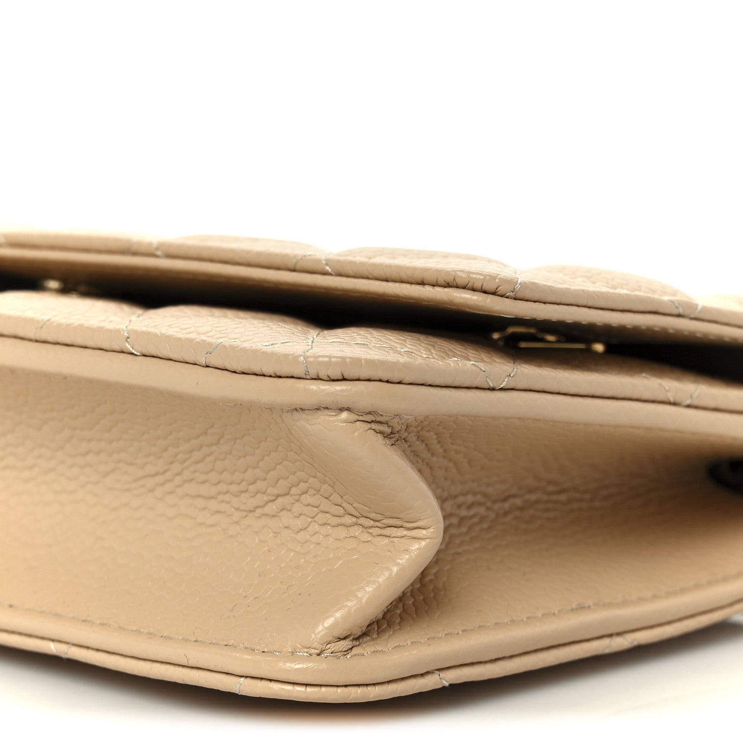 Chanel Caviar Quilted Wallet on Chain WOC Beige