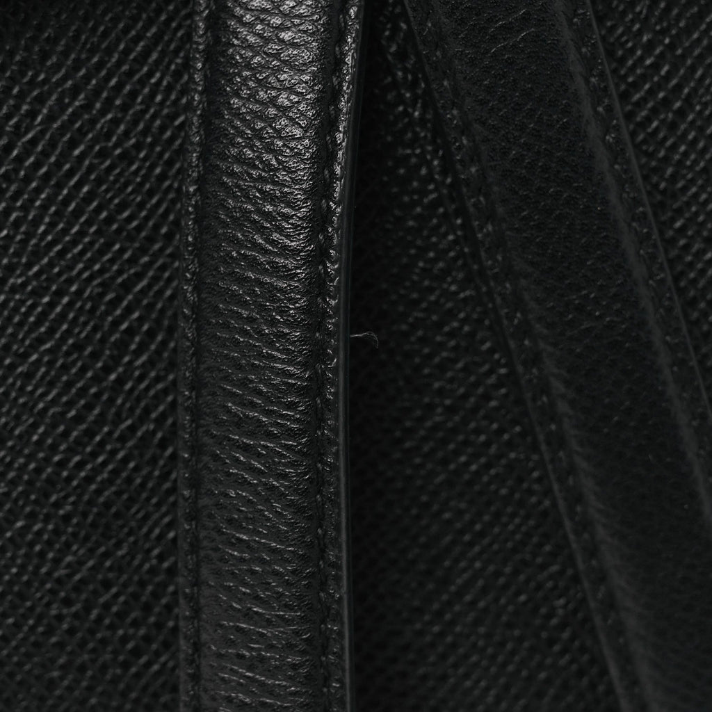 Christian Dior Grained Calfskin Saddle Bag Black