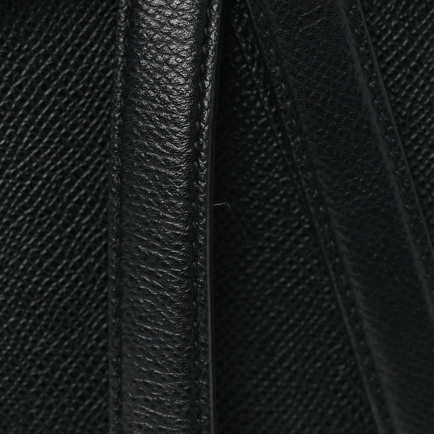 Christian Dior Grained Calfskin Saddle Bag Black