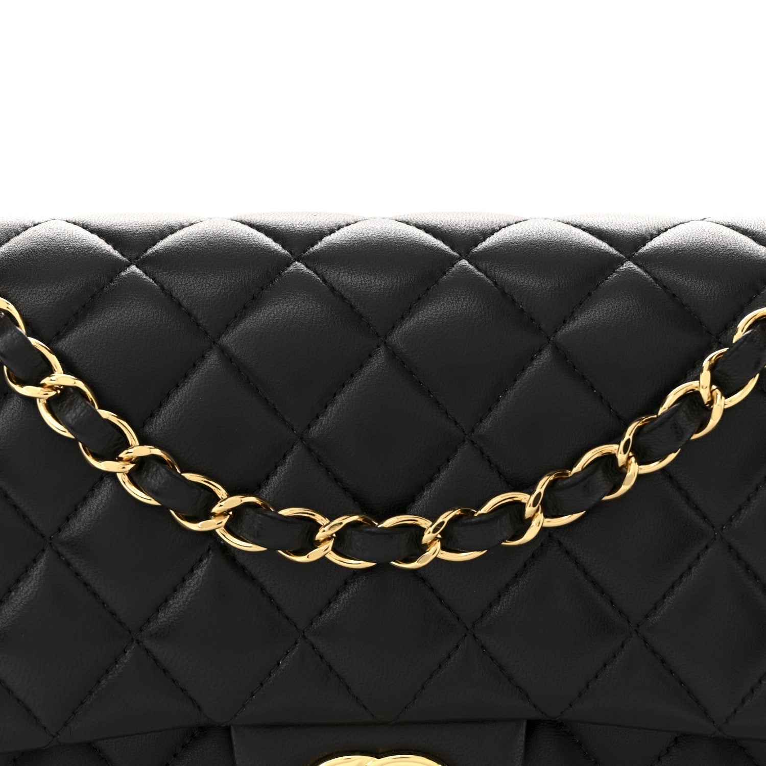 Chanel Lambskin Quilted Medium Double Flap Black