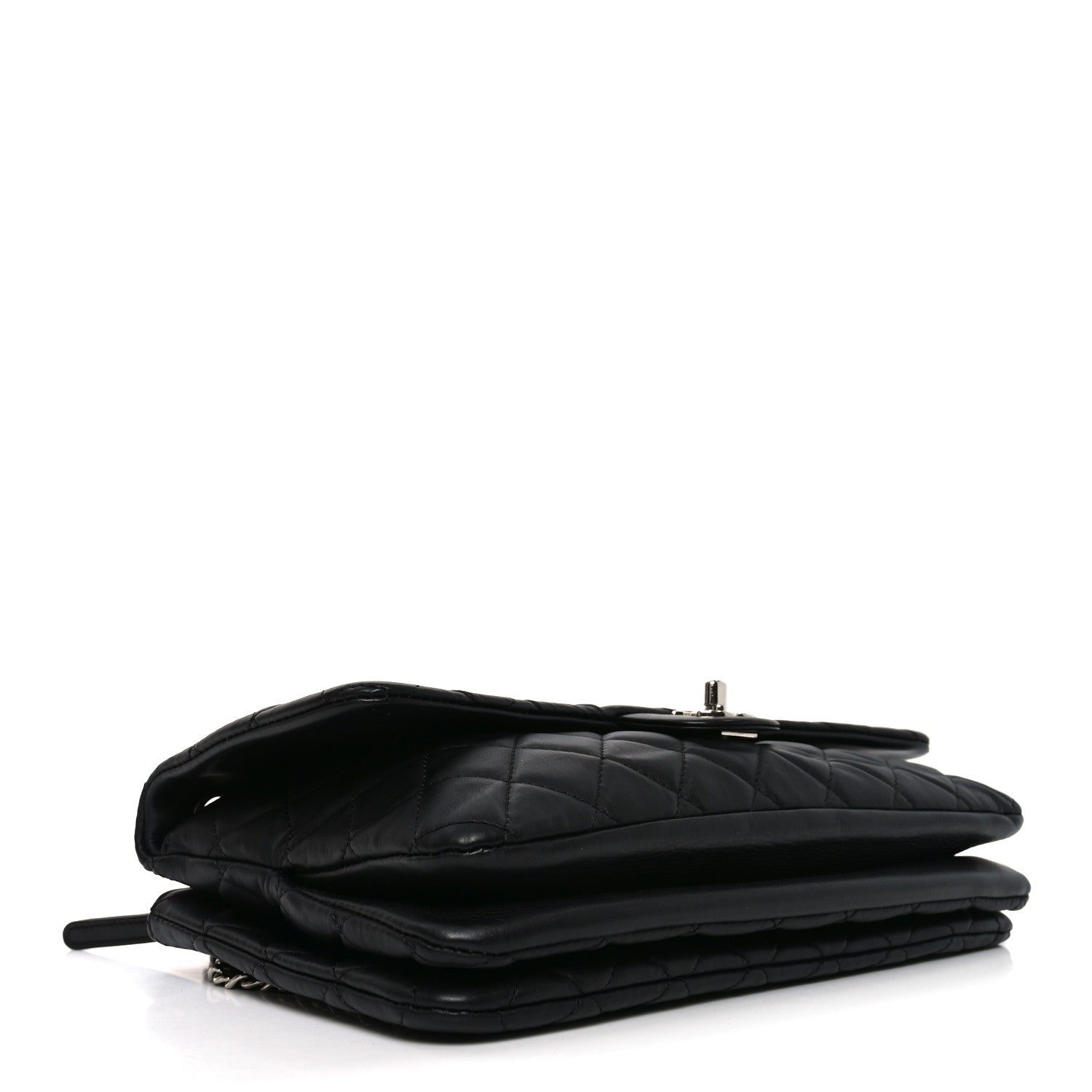 Chanel Lambskin Quilted Jumbo Chanel 3 Flap Bag Black