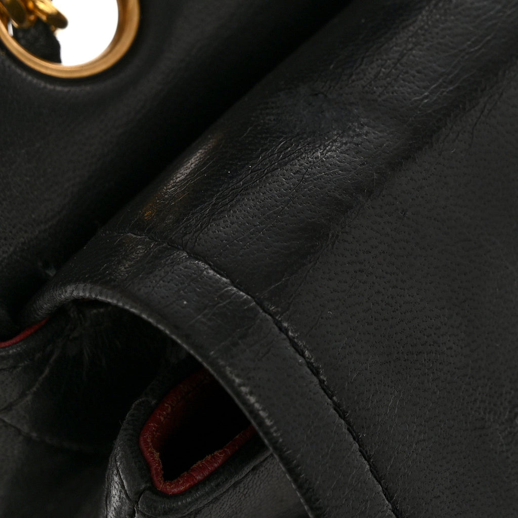 Chanel Lambskin Quilted Medium Double Flap Black