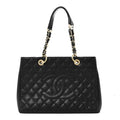 Chanel Caviar Quilted Grand Shopping Tote GST Black